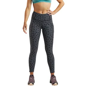 Custom design high waist leggings sublimation Printed leggings casual workout printed yoga leggings with pockets for women