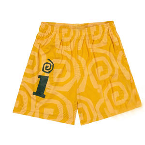 Pantalones cortos deportivos para hombre de algodón 2025 ligeros 100% al por mayor, malla de sublimación personalizada, estilo teñido liso único, servicio OEM - Product Image 4