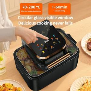 Freidora de Aire Eléctrica Grande de 12L sin Aceite con Pantalla Táctil, Moderna, de Acero Inoxidable y Plástico, con Doble Cesta Cuadrada - Product Image 2