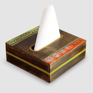 Porta Servilletas de Madera de Mango Marrón para Mostrador, para Bodas, Hogar, Hotel, Restaurante, Oficina, Bar, Caja de Servilletas Hecha en India - Product Image 2