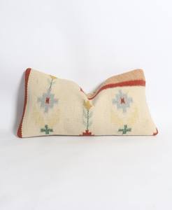 Housses de coussin en jute de laine Kilim de luxe 18x18 oreillers Kelim décoratifs géométriques fabriqués à la main belle technique tissée de décor à la maison - Product Image 1