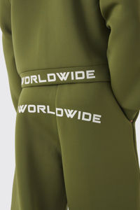 Conjunto Deportivo de 2 Piezas con Capucha y Cremallera, Corte Holgado y Cintura Extendida, con Logotipo Personalizado, Estilo Urbano para Hombre - Product Image 6