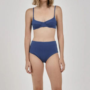 Conjunto de Bikini de Dos Piezas Personalizable de Talla Grande, Tejido de Punto Sólido, Ropa de Playa, Antibacteriano, Fabricante OEM Frontal - Product Image 3