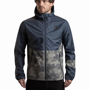 Veste de pluie à manches longues imperméable à séchage rapide respirante antibactérienne pour hommes, veste à capuche avec fermeture éclair légère pour l'hiver en plein air - Product Image 1