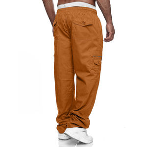 กางเกงลำลองของผู้ชายแบบสั่งทำกางเกงลายทางตรงโค้งสีพื้นหลายสีดีไซน์น้ำหนักเบา - Product Image 4