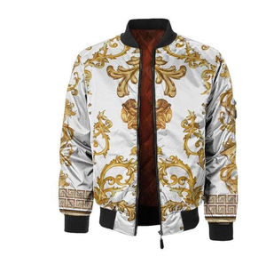 Chaqueta de bombardero informal para hombre nueva moda al por mayor tela de lona con cuello levantado - Product Image 3