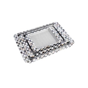 Bandeja con incrustaciones de perlas y huesos hechas a mano Luxe Horizon, lujo personalizado para mesas de comedor, exhibición de cocina, entretenimiento elegante - Product Image 6