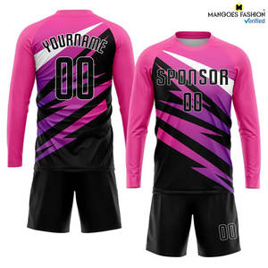 Custom Purple Gray-black Sublimation Soccer Uniform Jersey Men's Training Soccer Sports Wear Uniforms Wholesale Price - Product Image 1