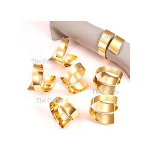 Anillo de servilleta con diseño de tenedor, servilletero de tamaño y forma personalizados, servilletero de Color plateado de latón con alta calidad - Product Image 2