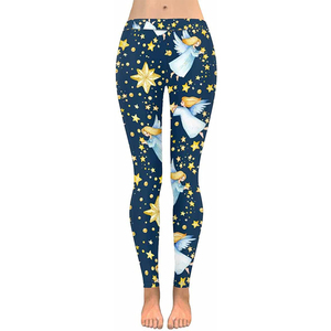 Mallas de Yoga de sublimación de último estilo para mujer con la mejor impresión Logotipo personalizado en la cintura OEM Último diseño de impresión - Product Image 2