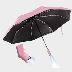 Paraguas impermeable con rayas reflectantes con vinilo prismático y láminas para una mejor visibilidad - Product Image 3