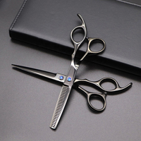 Kit de barbier professionnel de haute qualité en acier inoxydable durable avec un ensemble de ciseaux et de ciseaux à cheveux