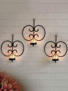 Decorative Handcrafted Iron Wall Candle <b>Sconce</b> Perfect For Reflective <b>Light</b> Ambiance In Living Spaces - Product Image 5