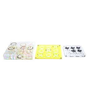 Nuevo diseño Lucite Tic Tac Toe Set Caja de exhibición de acrílico <span class=keywords><strong>Xo</strong></span> Juego Tablero de juego de ajedrez con piezas de ajedrez - Product Image 6
