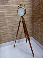 Jam Dinding Gantung Analog Mekanik Antik Art Deco Kayu Logam dengan Penyangga Angka Romawi untuk Penggunaan di Rumah/Kantor