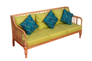 Indochine lujo ceniza madera mediados de siglo moderno Chesterfield sofá hogar sala de estar muebles asiento cojín almohada Villa Hotel - Product Image 1