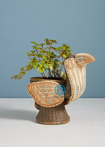 Plantador de animales al por mayor plantador de animales de ratán plantador de animales agitados a mano maceta de plantas vibraciones bohemias - Product Image 3