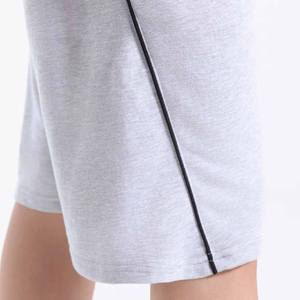 Short d'été de haute qualité pour hommes brodé motif solide coton respirant taille moyenne fermeture à cordon confortable élégant - Product Image 2