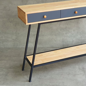 Modern Luxury <b>Console</b> Table 120x30x85cm Iron Legs Drawers Mirrored Wood Marble for Villa Living Room Bedroom Hotel Use-CST062 - Product Image 4