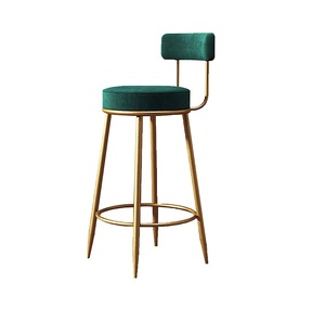 เก้าอี้เหล็กสแตนเลสทรงสูงเก้าอี้บาร์สไตล์โมเดิร์นพร้อมขาตั้ง - Product Image 5