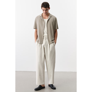 Dernière mode Chemise pour hommes pour tenue décontractée Chemise cintrée à manches courtes Chemise de bureau décontractée en coton avec col du Bangladesh OEM - Product Image 3