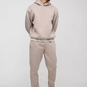 Chándales con capucha lisos de gran tamaño para hombre personalizados a la moda, chándal informal transpirable de calidad superior - Product Image 1