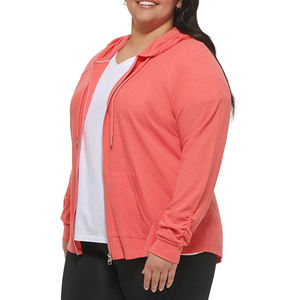 เสื้อฮู้ดมีซิปสำหรับผู้หญิงเสื้อมีฮู้ดผ้าคอตตอนขนแกะมีสไตล์โลโก้ตามสั่งแบบ2025 - Product Image 3