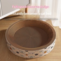 Jouet pour animaux de compagnie en carton ondulé rond ovale personnalisé OEM, vente en gros, griffoir pour chat