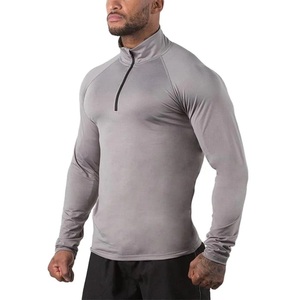 <b>Men</b> Stand Collar Quarter Zip Active Fitness Workout <b>Compression</b> Gym <b>Shirt</b> Long Sleeve Base Layer Quick Dry Breathable <b>for</b> Dips - Product Image 3