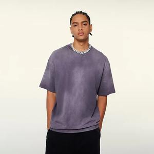 เสื้อยืดสตรีทผ้าฝ้าย100% สำหรับทุกเพศเสื้อยืดผ้าฝ้ายธรรมดาเปิดไหล่ตกแบบปรับแต่งได้ลายพระอาทิตย์ซีด - Product Image 3