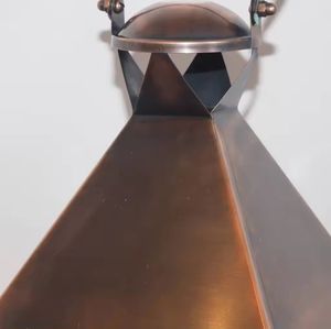 Linterna de vela de Metal decorativa para jardín, acabado de cobre antiguo, vidrio liso para eventos en el hogar, linternas de Decoración de mesa - Product Image 2