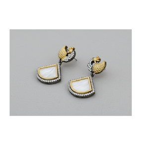 ต่างหูออกแบบนกยูงวินเทจเคลือบหินสีและ rhinestones สำหรับดูหรูหราโบราณที่มีอยู่ในราคาที่ยอมรับได้ - Product Image 5