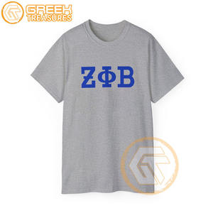 Venta al por mayor personalizada Zeta Phi Beta mujeres camiseta hermandad ropa algodón camisetas más finas mujeres fraternidad prendas - Product Image 1