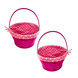 Cestas de bambú tejidas vintage de Vietnam cesta rústica hecha a mano para la caza de huevos y regalos - Product Image 1