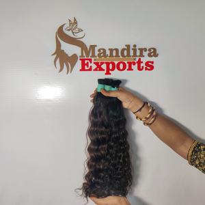 En gros 100% Naturel Remy Vierge Noir Sud Indien Temple Extensions de Cheveux Humains Lâche Vague Profonde Bouclés En Vrac - Product Image 5
