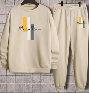 Conjunto de Sudadera con Capucha y Pantalones Térmicos Estampados para Hombre, Talla Grande, Cuello Redondo, Transpirable, de Secado Rápido, de Forro Polar - Product Image 4