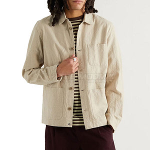 Chaqueta de Trabajo para Hombre, de Alta Calidad, con Costuras Finas, Acabado Liso, Diseño Minimalista, Aspecto Limpio y Sencillo, Elegante - Product Image 2