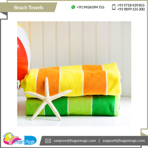 Toalla de playa de color sólido de calidad estándar, toallas de playa para adultos de algodón reciclado 100% de secado rápido para compradores mayoristas - Product Image 5