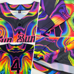Wholesale Custom Breathable Soft Baseball Jerseys Colorful Printed Sublimation Casual Style Uniforms Hot Sale Softball Shirts - Product Image 6