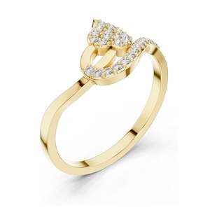 Bague de fiançailles en diamant cultivé en laboratoire de 0,156 ct pour femmes, clarté VVS-VS EF, or 18 carats, 14 carats, 10 carats et argent 925, rose, jaune - Product Image 4