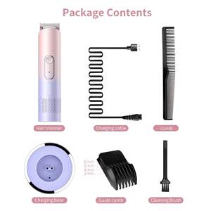 Set de Afeitadora Eléctrica Recargable 3 en 1 para Mujer, Recortadora de Barba y Vello con Alimentación USB, Recortadora de Bikini Impermeable, Set de Aseo y Barbería - Product Image 4
