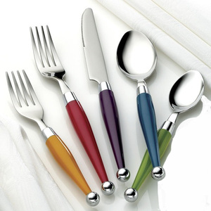 Cubiertos chapados en oro pulido con estilo moderno Juego de Cubiertos de boda real de acero inoxidable para restaurantes Cena - Product Image 3