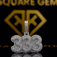 Pendentifs artisanaux 3D personnalisés en forme de dessin animé, bijoux hip-hop exclusifs, pendentif lettre glacé, diamant Moissanite, breloques plaquées or 24 carats