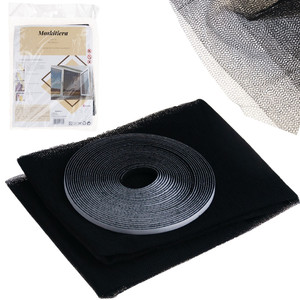 ZZ81 Modern Design Black Mosquito <b>Net</b> <b>Window</b> 150x180 + RPE Fiberglass Aluminum Screen for Hotel Insect Mosquito Protection - Product Image 2