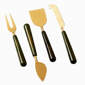 Esparcidor de queso ecológico de acero inoxidable, esparcidor de queso de latón dorado con mango de Metal redondo negro hecho a mano - Product Image 6