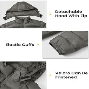 Wholesale Unisex Winter Jacket Fashion Casual Cotton Puffer <b>Coat</b> <b>Stand</b> Front Standard Bubble Windproof Warm Winter Accessory - Product Image 4