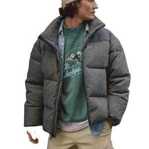 Chaqueta Bomber Acolchada de Lana con Cuello Alto y Cremallera para Hombre, Tallas Grandes, Negra, Transpirable, Estilo Casual de Invierno, Venta al por Mayor - Product Image 6