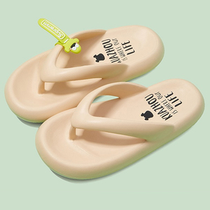 Phụ Nữ EVA mở Toe <span class=keywords><strong>Flip</strong></span> <span class=keywords><strong>Flops</strong></span> mềm nhẹ cho bãi biển nhà tắm hàng ngày mặc Thiết kế thời trang bền dày duy nhất - Product Image 3