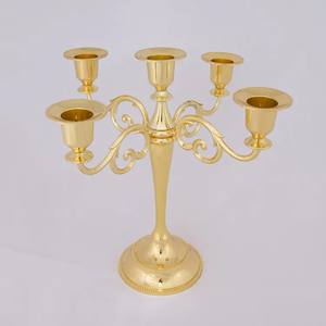 Candelero de Metal de 5 brazos, increíble Centro de mesa, candelabro creativo para decoración del hogar, temporada navideña - Product Image 1