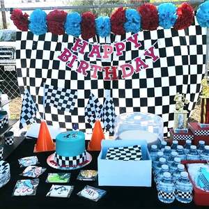 Bandera de Carreras a Cuadros en Blanco y Negro de 12x18 Pulgadas, Poliéster Resistente de Doble Cara con 2 Ojales de Latón, para Fiestas de Autos de Carrera - Product Image 3